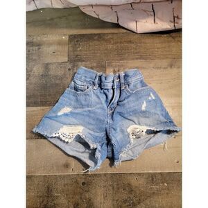Old navy Youth ripped‎ denim shorts light wash 8